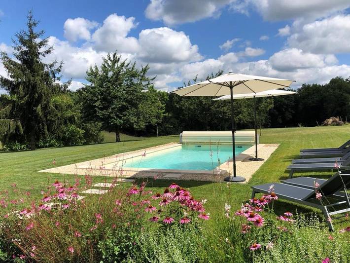 Maison de vacances pour 8 personnes, avec terrasse ainsi que jardin et piscine