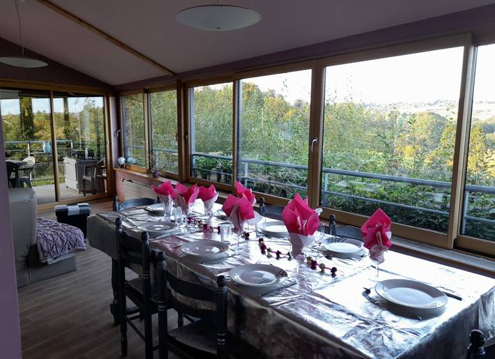 Gîte pour 9 personnes, avec Balcon ainsi que Terrasse et Jardin