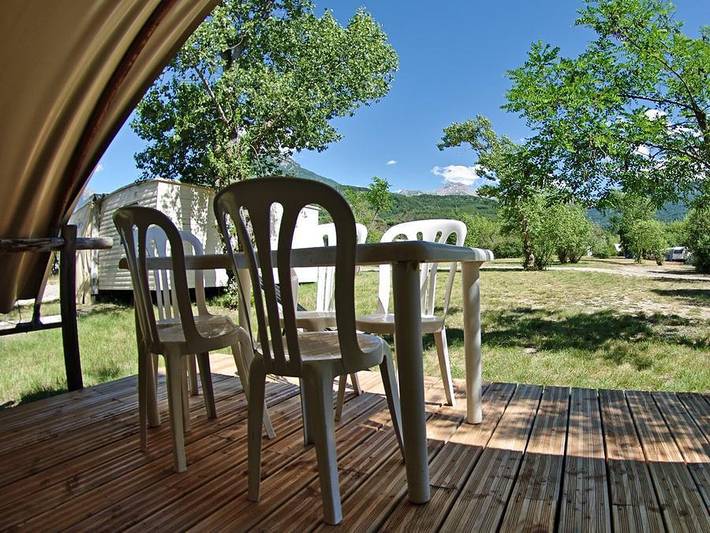 Le Petit Liou - Camping Sites et Paysages - Safarizelt 5 personen - Natur ohne Sanitär in Embrun, Nationalpark Écrins