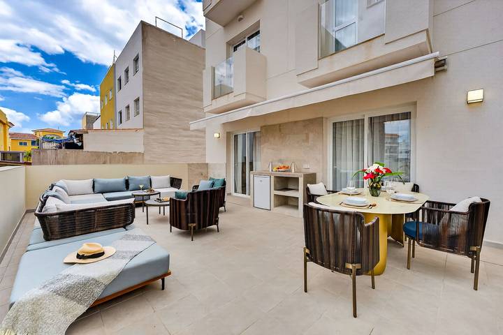 Apartamento para 4 personas, con jardín en Playa de San Juan Tenerife