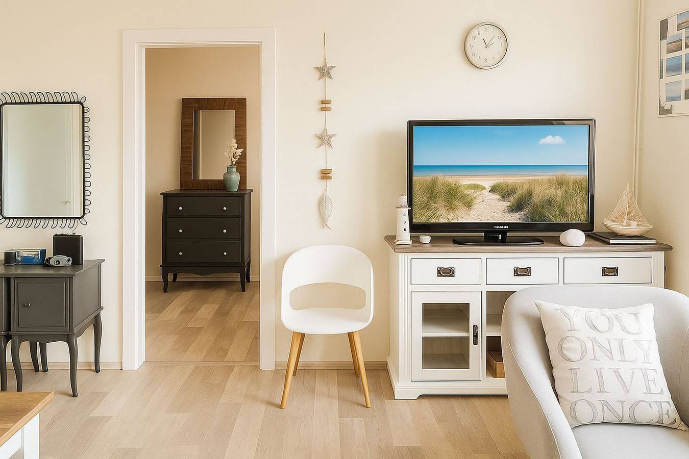 Ganze Wohnung, Ferienhaus Oldeoogweg in Schillig: Strandnah, Garten & Hund willkommen in Schillig Strand, Wangerland