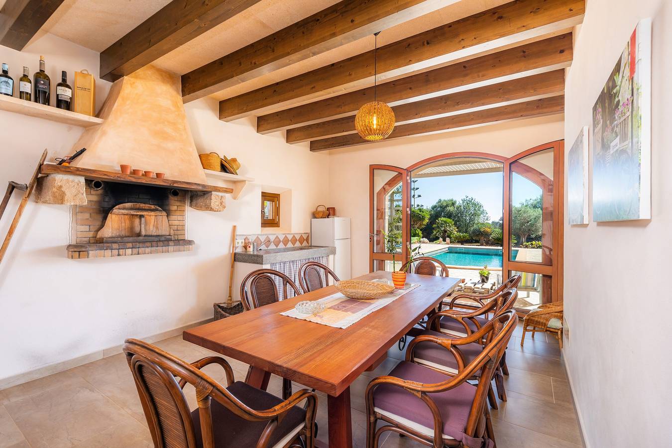 Maison de campagne 'Can Simonet' avec piscine privée, Wi-Fi et climatisation in Es Llombards, Santanyí