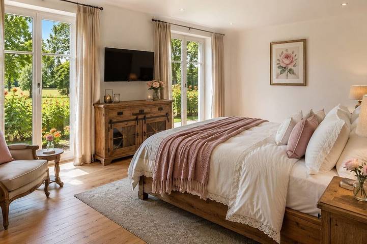 Ferienhaus für 6 Personen, mit Terrasse und Garten sowie Pool und Sauna in Münchberg
