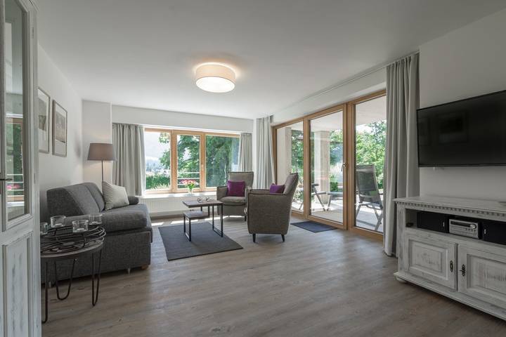 Gîte pour 4 personnes, avec jardin ainsi que vue et terrasse, adapté aux familles à Oberstdorf - 2