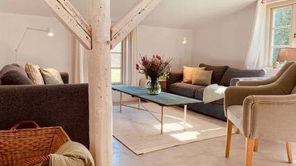 Ferienwohnung für 6 Personen, mit Garten und Sauna in Habernis