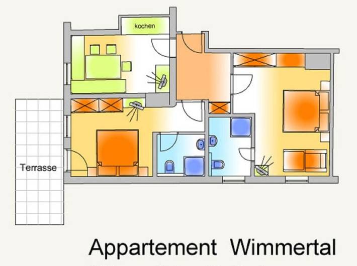 Gîte pour 2 personnes, avec Terrasse et Jardin à Gerlos - 4
