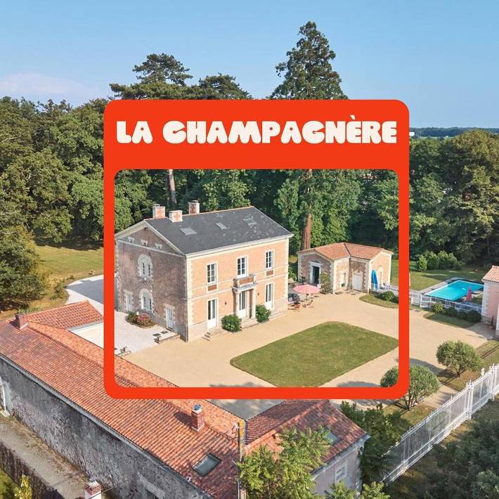 Maison de vacances pour 15 personnes, avec Terrasse et Jardin ainsi que Piscine et Vue à Basse-Goulaine