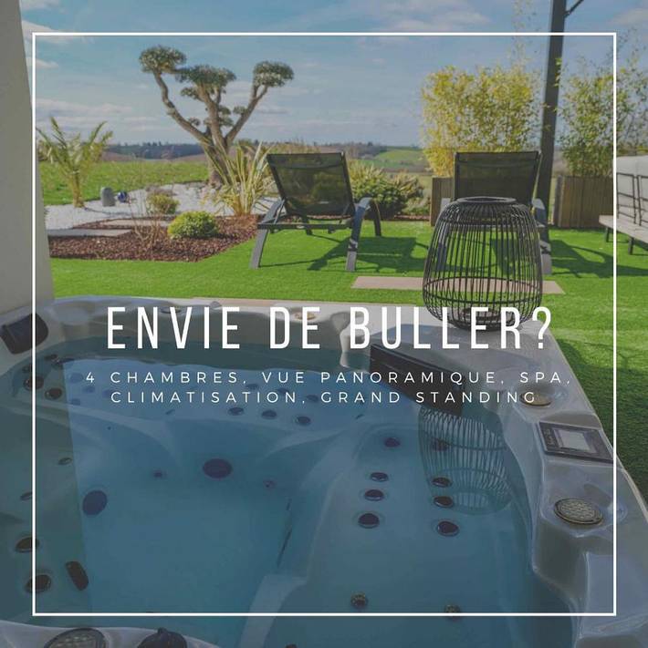 Location de vacances pour 9 personnes, avec jacuzzi et jardin à Léojac