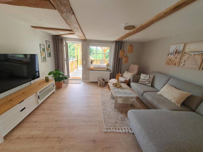 Ferienwohnung für 4 Personen, mit Ausblick und Garten in Lauenförde