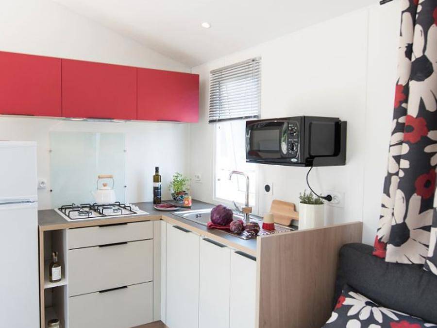 Camping L'Orée Du Bois - Mobilheim 4 personen - Confort+ 4 Personen 2 Zimmer 32m² in Hourtin, Regionaler Naturpark Médoc