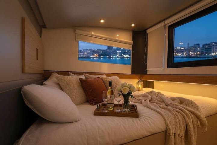 Exclusive Boat in Vigo Marina | Private Terrace over the Sea in Rías Baixas