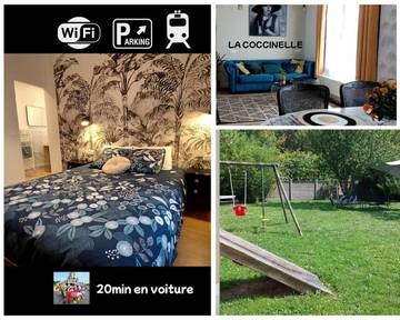 Gîte pour 7 personnes, avec vue et jardin, adapté aux familles à Ozoir-la-Ferrière