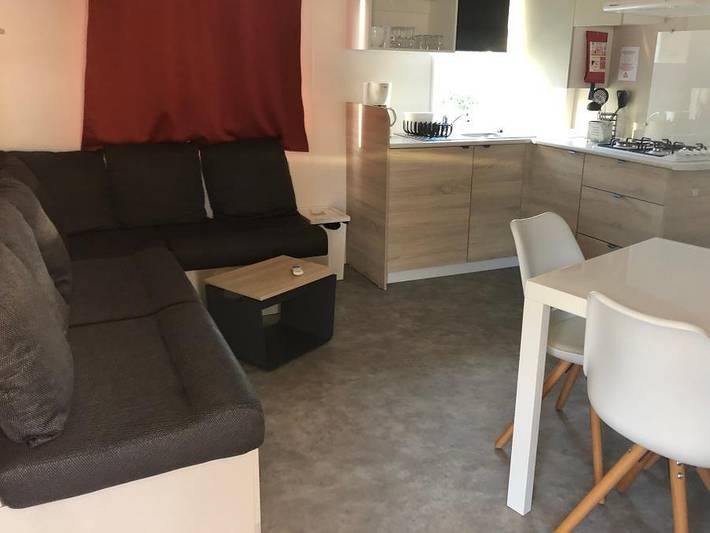 Mobil home pour 4 personnes, avec bassin pour enfant à Sainte-Eulalie-en-Born - 4
