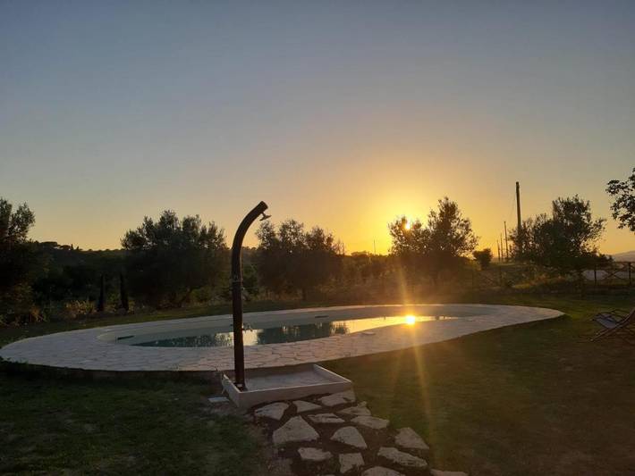 Ferienhaus für 6 Personen, mit Pool und Ausblick sowie Garten