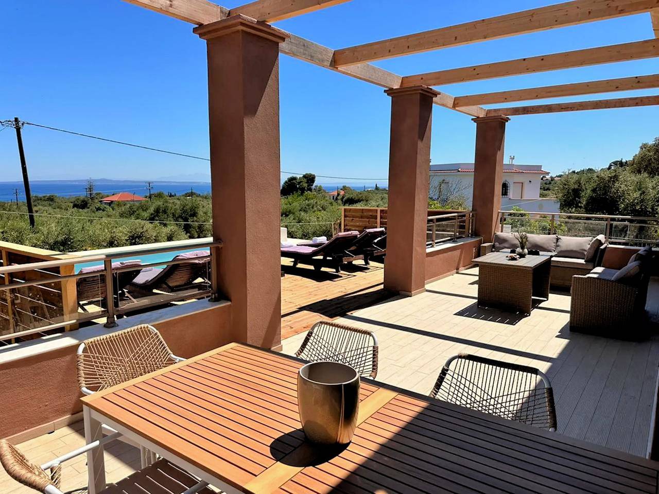 Villa für 10 Personen mit Meerblick in Bochali, Zakynthos