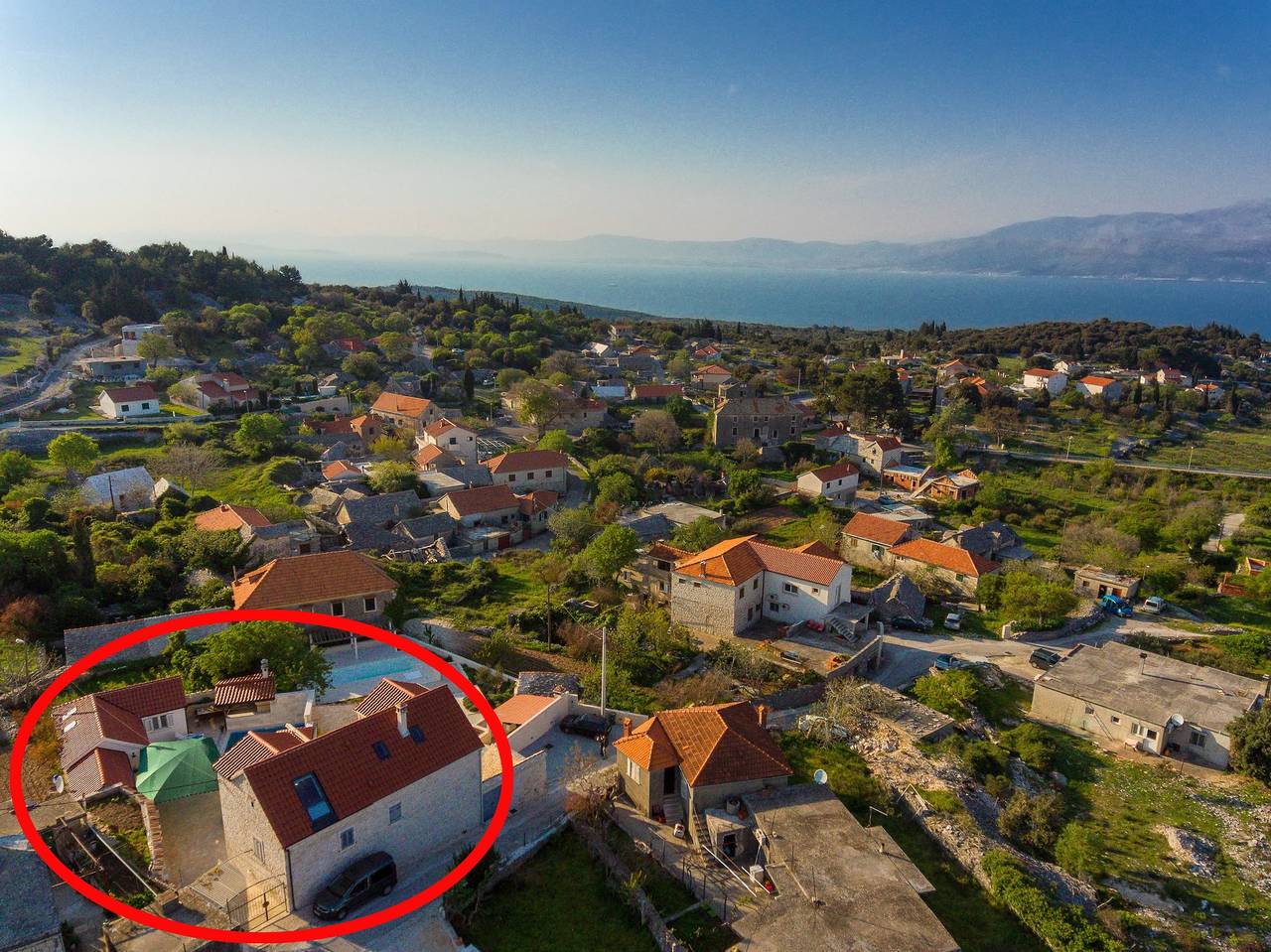 Trzypokojowy dom z balkonem i widokiem na morze Skrip, Brač K-17345 in Škrip, Brac
