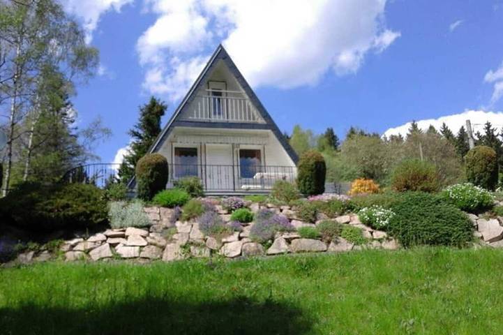 Blockhütte für 4 Personen, mit Balkon in Klingenthal