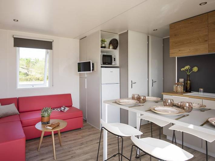Camping Domaine de Sainte Véziane - Mobilheim 6 personen - M-Home Premium Plus 2 Zimmer - 31m² in Bessan, Mittelmeerküste (Frankreich)