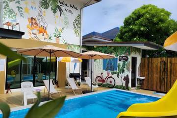 Maison d’hôte pour 30 personnes, avec piscine ainsi que bassin pour enfant et balcon dans Ban Bang Sare