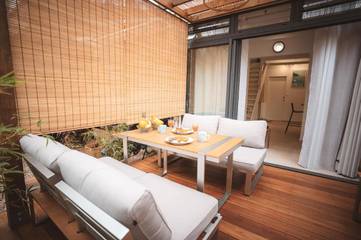 Gîte pour 2 personnes, avec terrasse et jardin dans Plage de l'Hermitage