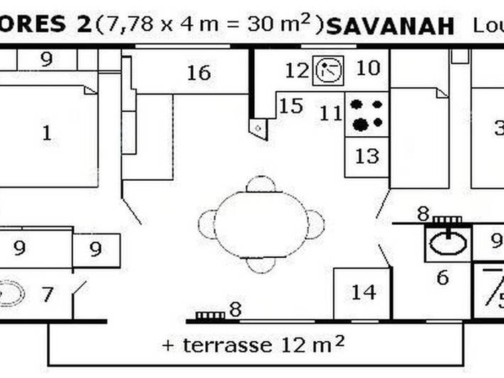 Camping pour 6 personnes, avec piscine et terrasse, animaux acceptés dans Lozère - 4