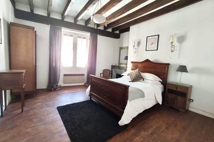 Bright and spacious authentic French townhouse with courtyard, sleeps up to 6 in Salies-de-Béarn, Béarn
