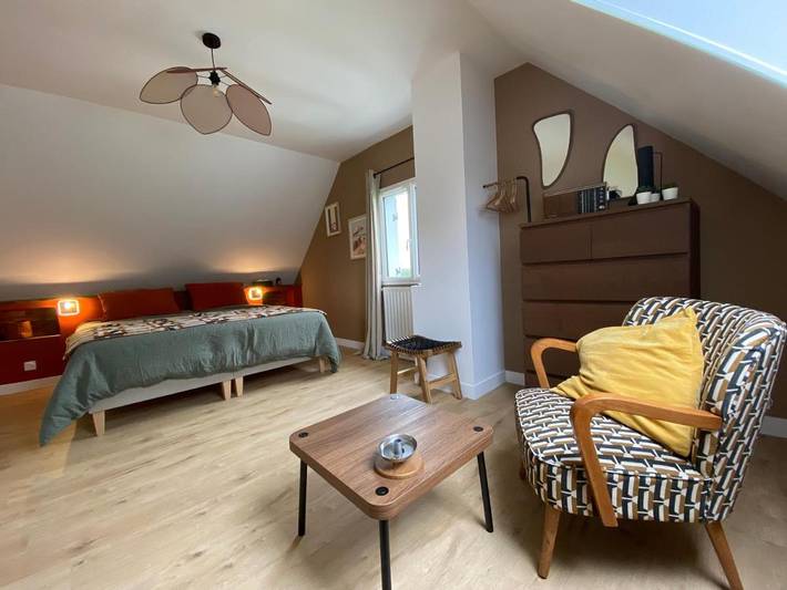Chambre d’hôte pour 2 personnes, avec Terrasse et Jardin