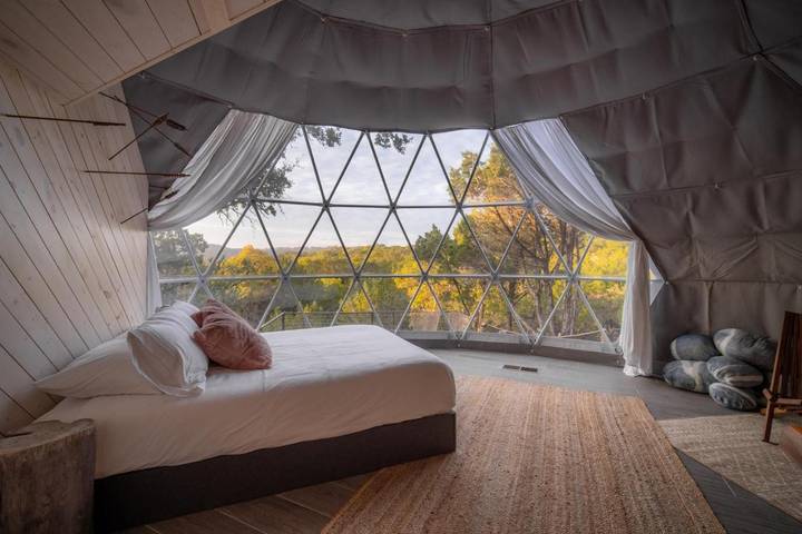 Camping für 2 Personen, mit Pool und Ausblick sowie Terrasse, mit Haustier in Texas