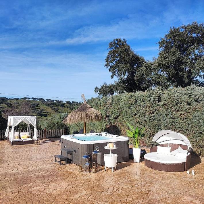 Casa de vacaciones para 10 personas, con jardín además de piscina y jacuzzi, Familias con niños en Provincia de Cáceres - 4