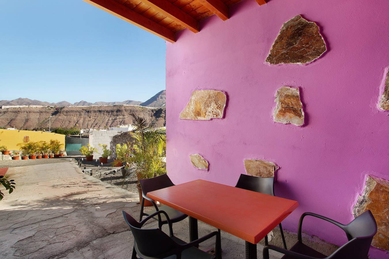 Casa de vacaciones 'Villa Paraiso Aldeano 1+2' con vistas a la montaña, piscina privada y Wi-Fi in La Aldea de San Nicolás, Gran Canaria Oeste
