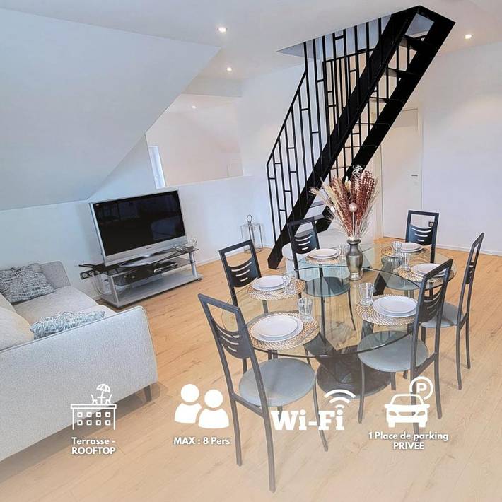 Appartement de vacances pour 8 personnes, avec terrasse