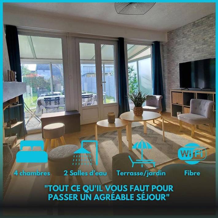 Maison de vacances pour 8 personnes, avec jardin