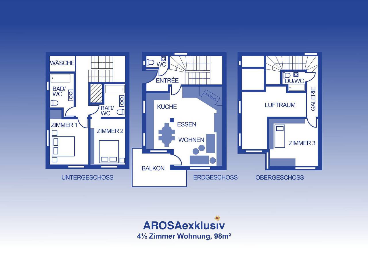 Ganze Ferienwohnung, Nitschola - Doppelhaushälfte mit 6 Betten und 3 Bäder in Arosa, Plessur Alpen