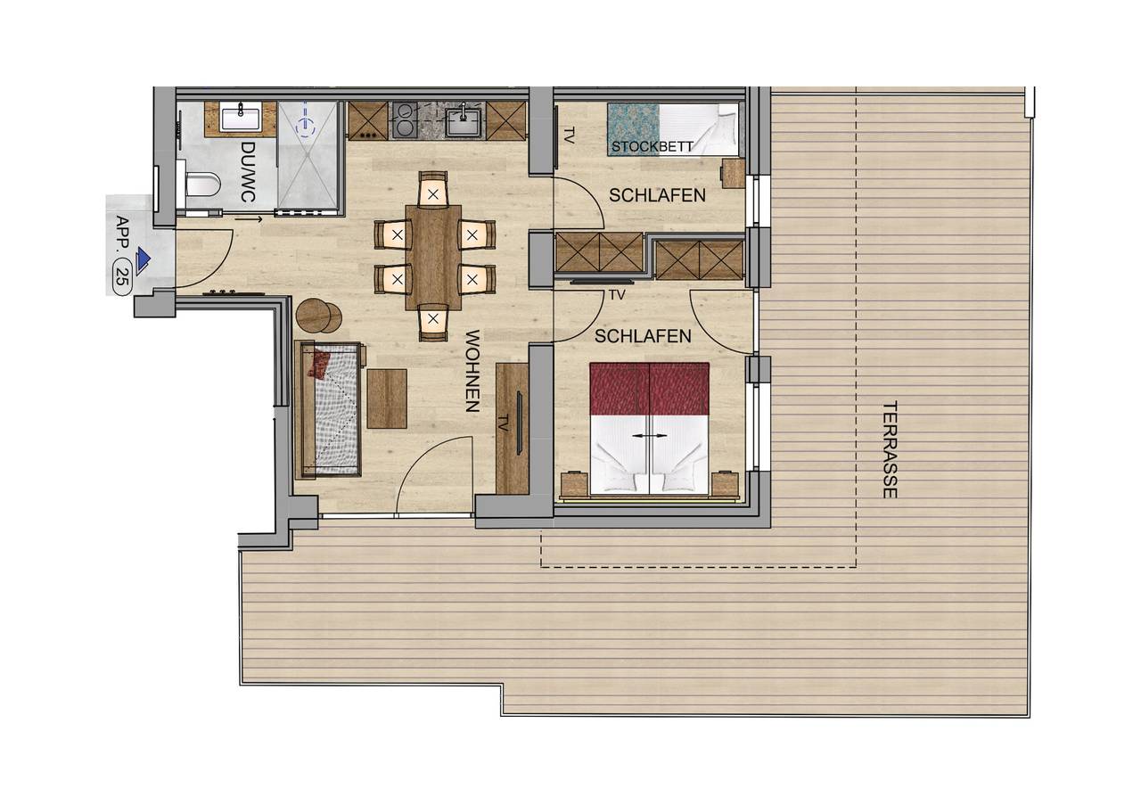 Ganze Ferienwohnung, Appartement 25 in Söll, Kaisergebirge