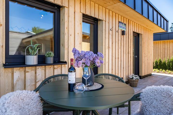 Appartement de vacances entier, Tiny Home « Ferienhaus Auerberg Sweet » avec terrasse privée et Wi-Fi in Stötten a.Auerberg, Souabe (Bavière)