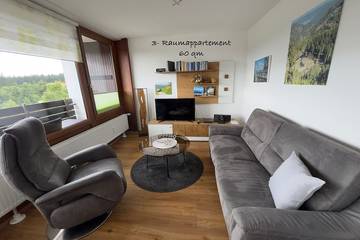 Ferienwohnung für 3 Personen, mit Balkon in Kniebis