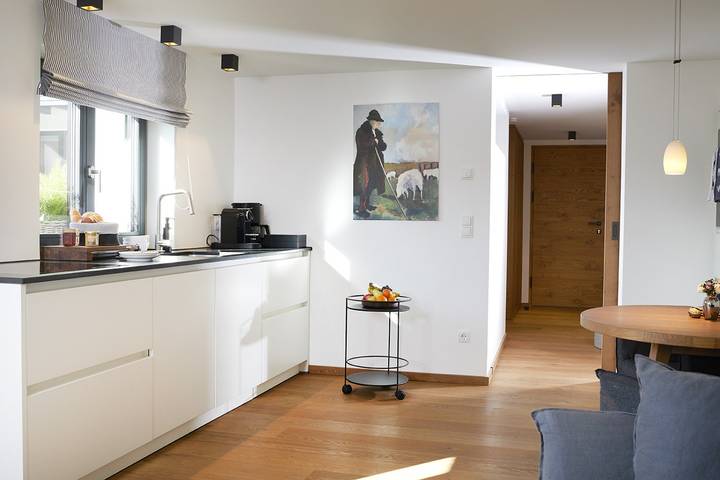 Ferienwohnung für 2 Personen, mit Terrasse und Garten sowie Pool und Sauna in Oberstdorf