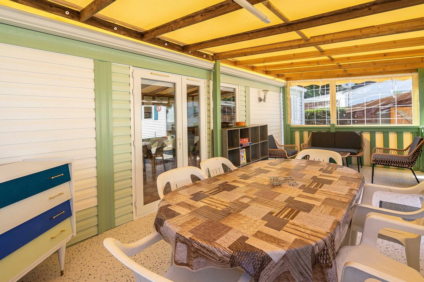 Casa móvil 'Mobilhome Mh 212' con piscina privada, terraza privada y aire acondicionado in La Tremblade, Côte de Beauté