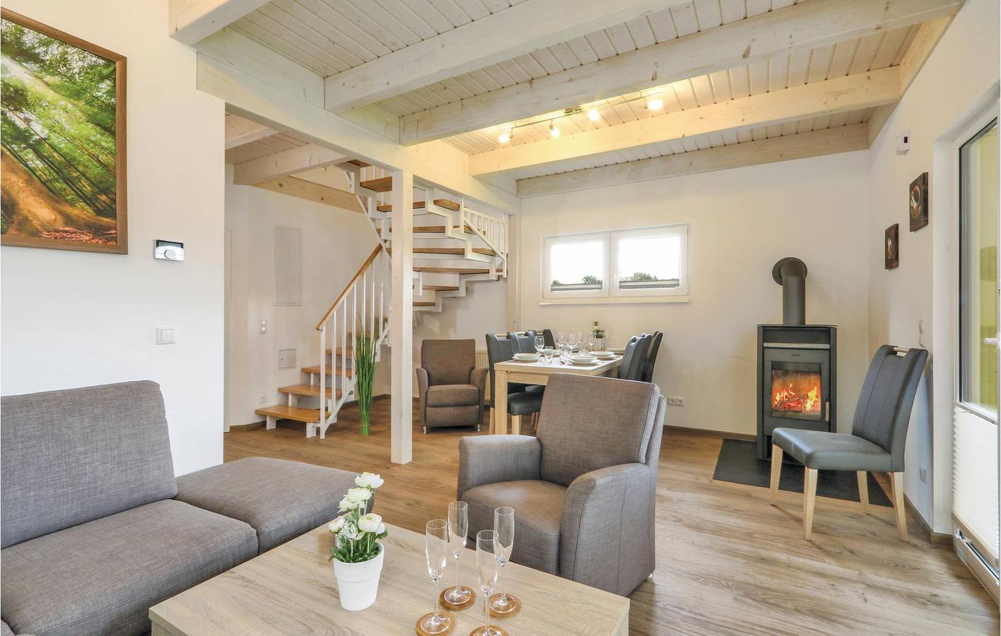 Gemütliches Sauna-Apartment in der Nähe von Skilift & Fluss, Parkplatz, Terrasse in Thale, Harzvorland