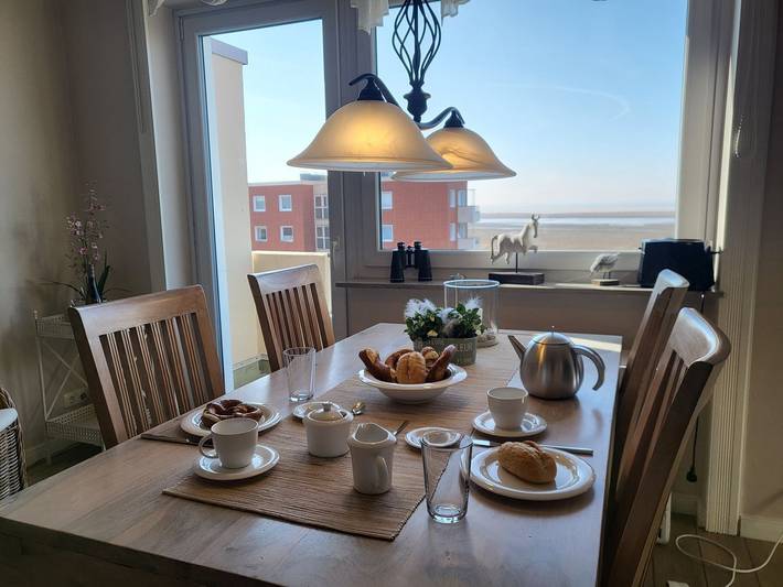Ganze Wohnung, Ferienwohnung Prielkieker mit direktem Meerblick in St. Peter-Bad, St. Peter-Ording