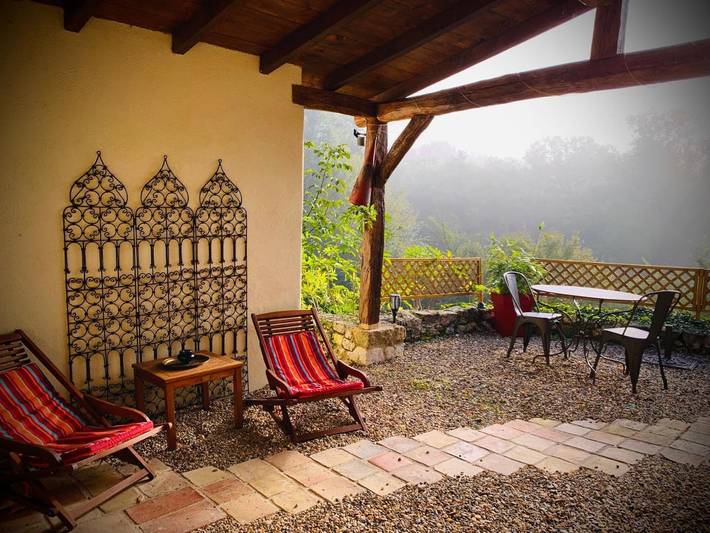 Maison de vacances pour 4 personnes, avec piscine ainsi que jardin et vue