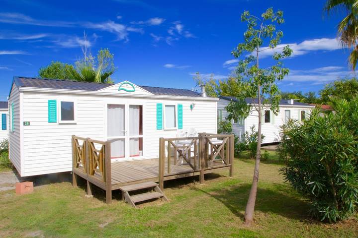 Casa mobile 'Location' con piscina in comune, Wi-Fi e aria condizionata in La Côte Vermeille, Argelès-sur-Mer