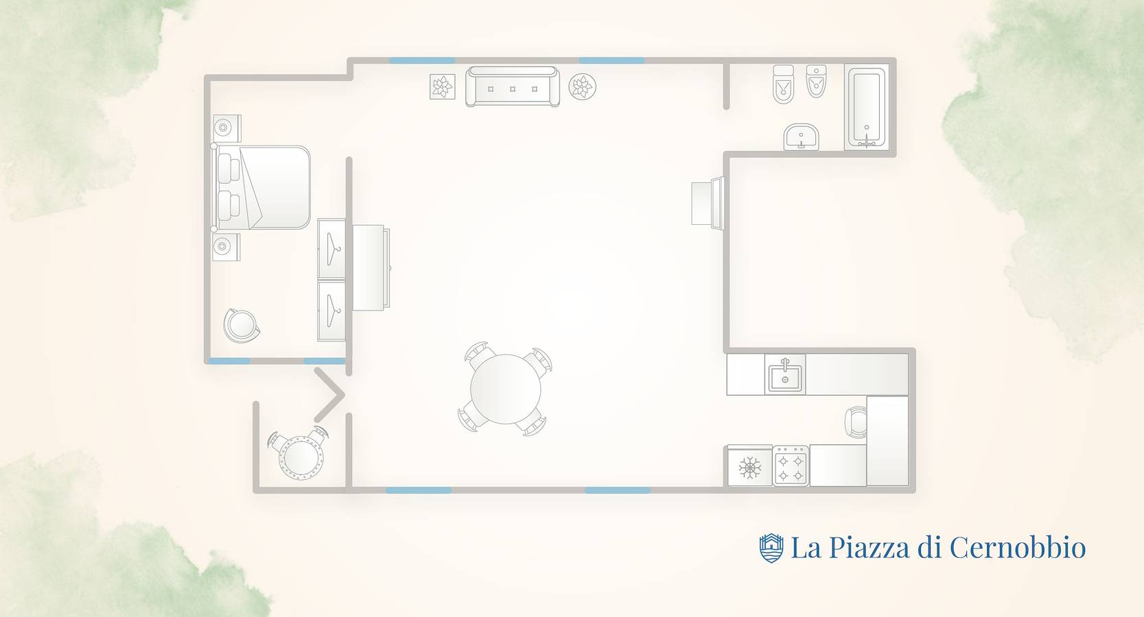 Ganze Wohnung, La Piazza di Cernobbio in Cernobbio, Comer See