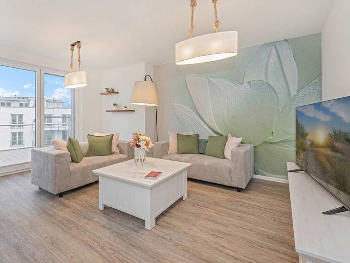 Ferienwohnung für 4 Personen, mit Sauna und Balkon, mit Haustier