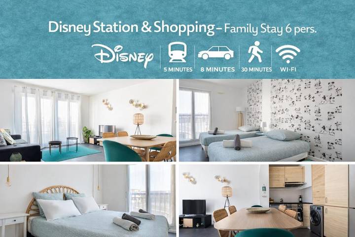 Gîte pour 6 personnes, avec balcon dans Gare Du Val D Europe