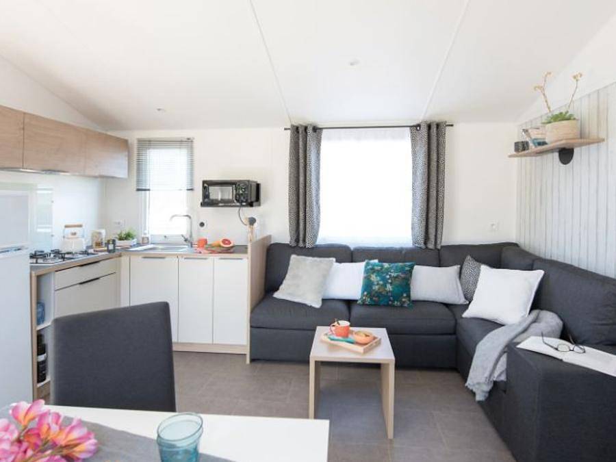 Camping L'Orée Du Bois - Mobilheim 4 personen - Confort+ 4 Personen 2 Zimmer 32m² in Hourtin, Regionaler Naturpark Médoc