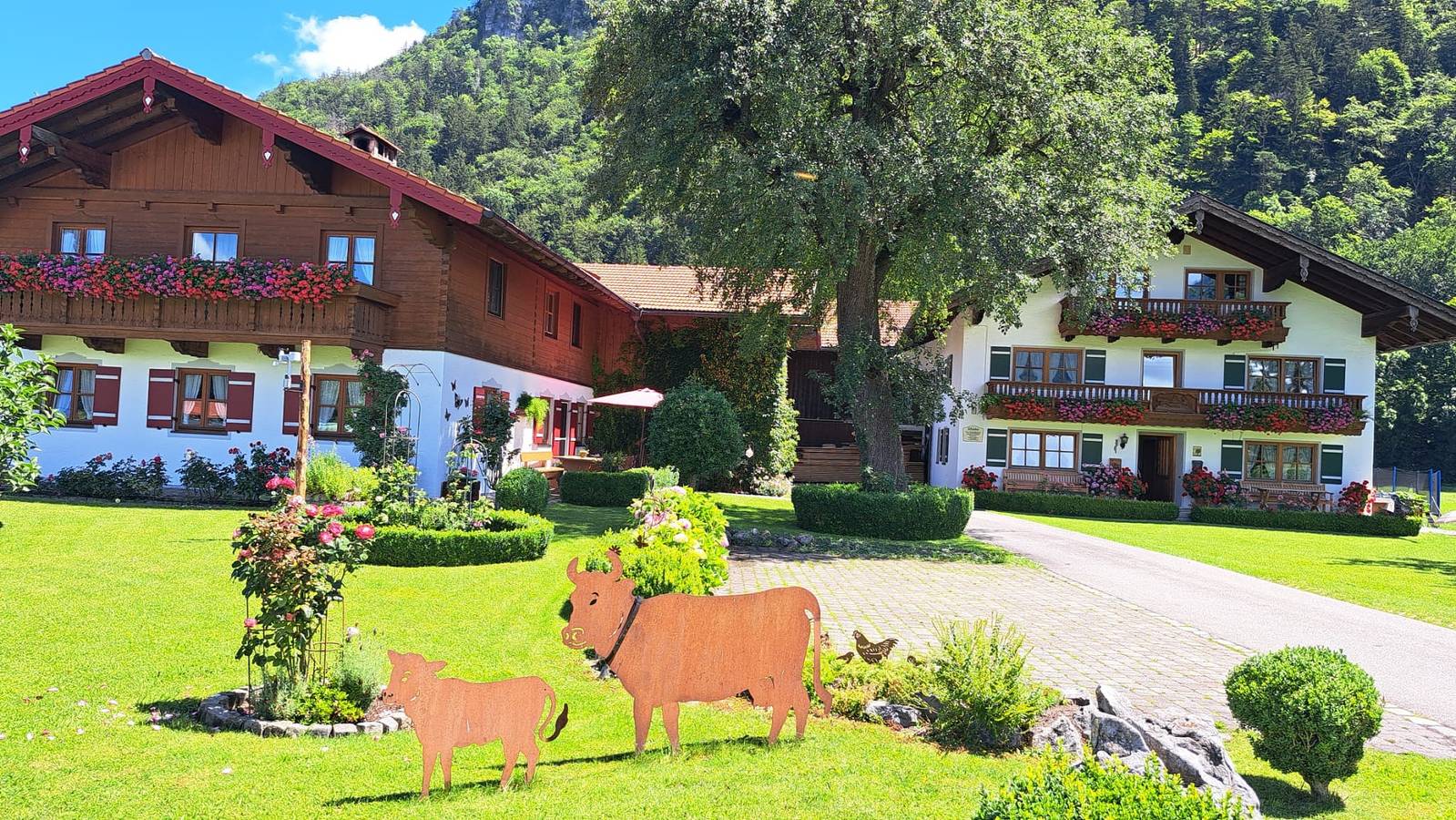 Ganze Ferienwohnung, Schusterhof - Ferienwohnung 2-4 Personen 60 qm, Wohnzimmer, Küche, 2 Schlafzimmer in Marquartstein, Bayerische Alpen