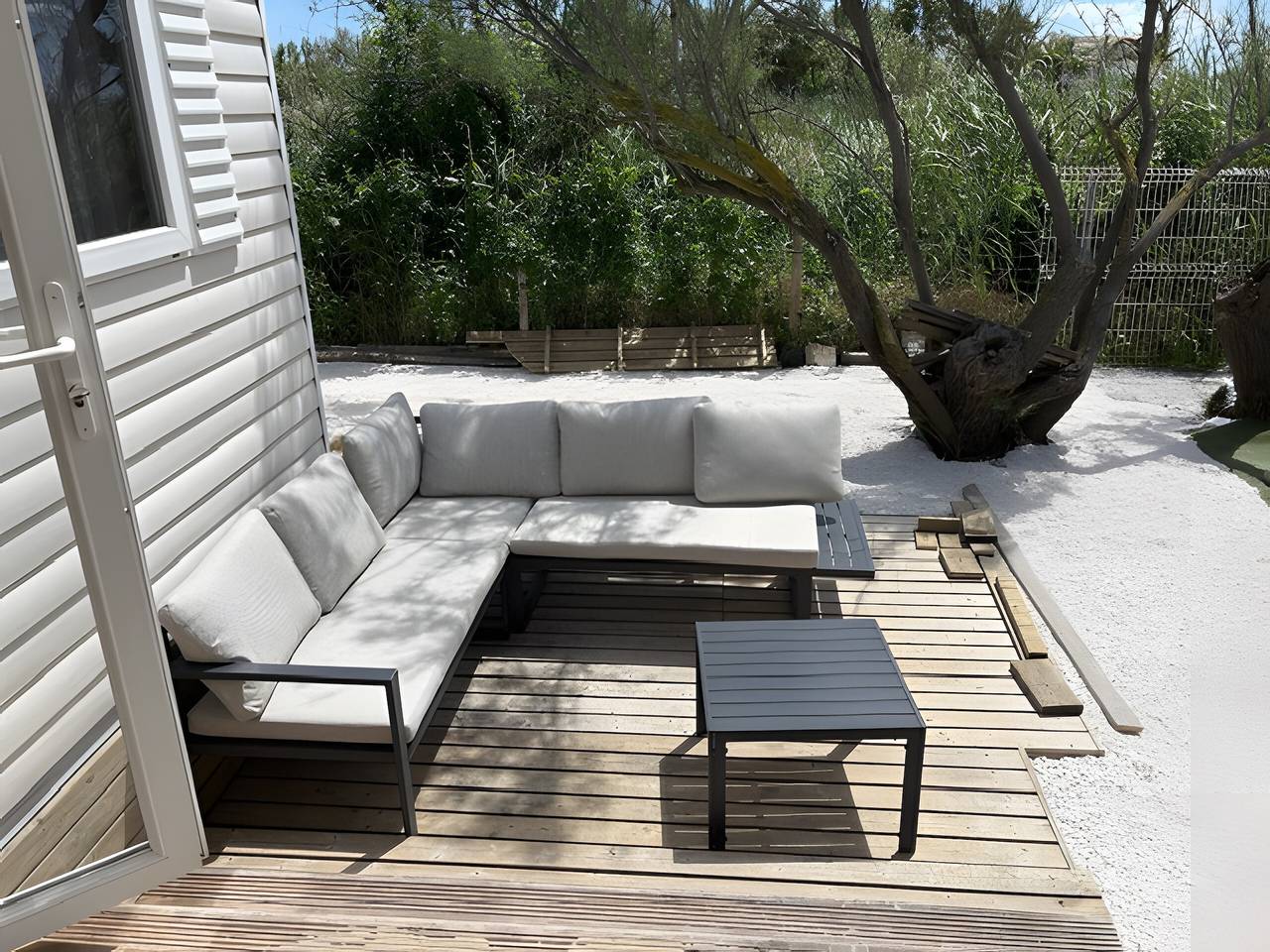 Mobilhome 'Les Dunes' met zeezicht, privéterras en airco in Agde, Middellandse Zeekust (Frankrijk)