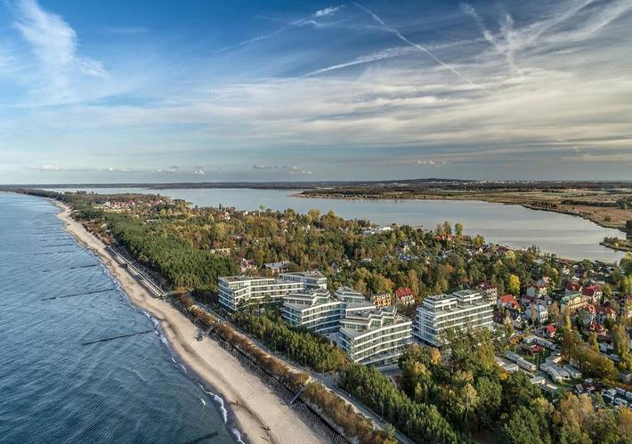 Ośrodek wypoczynkowy dla 4 osób, z Balkon i Basen oraz Sauna i Widok w Mielno