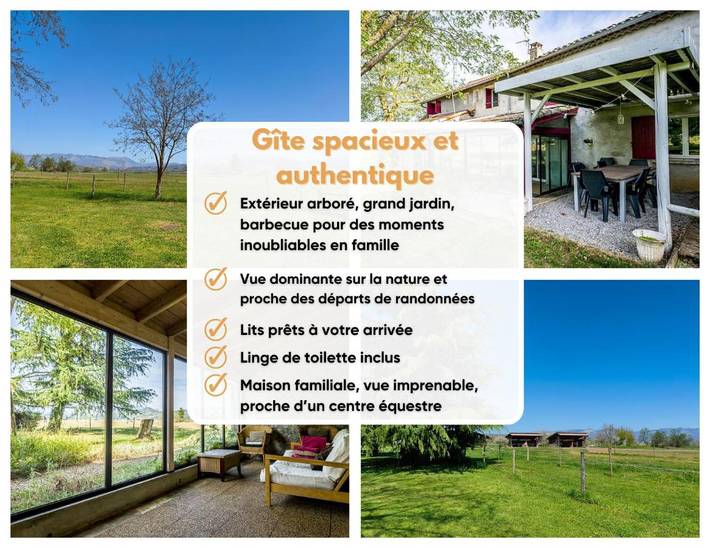 Gîte pour 8 personnes, avec vue et jardin dans Le Poët